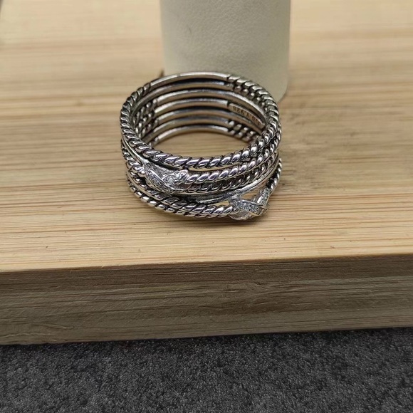David Yurman Twisted Silver Ring - Picture 3 of 5